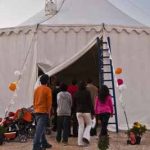Función de las alumnas de aéreos de Arribas Circo