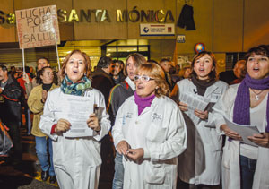 Manifestación en defensa de la sanidad pública