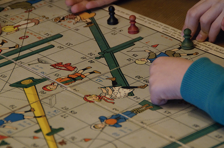 Una mañana de domingo para juegos de mesa en familia