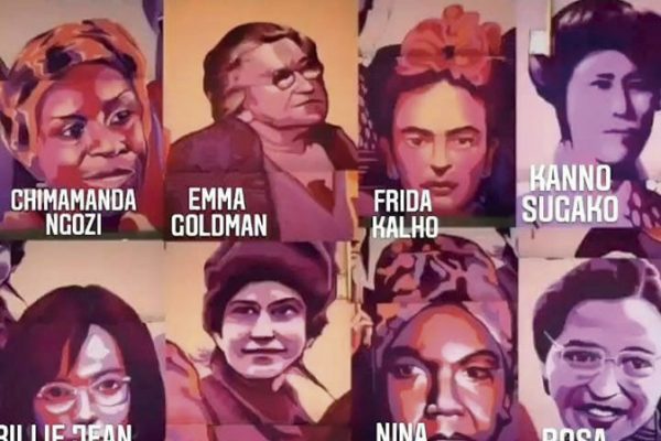 El mural feminista vandalizado de Madrid y Getafe, a Rivas
