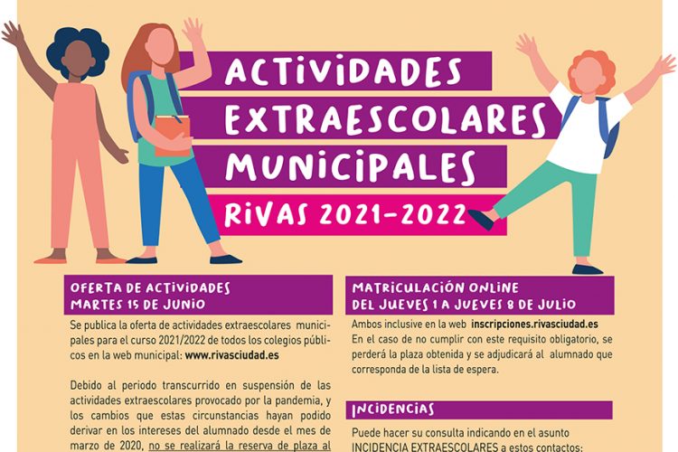 Actividades extraescolares 2021-2022: plazas ya sorteadas