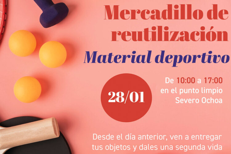 Mercadillo vecinal de reutilización: el primero de 2024, material deportivo