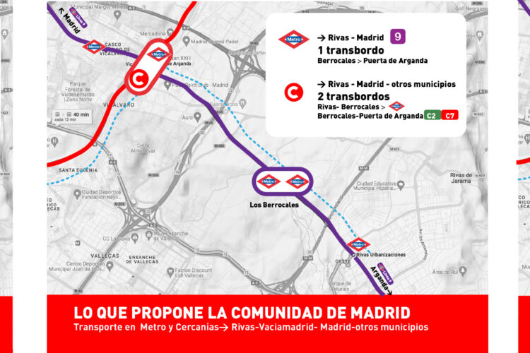 El TSJM admite a trámite el recurso de Rivas contra la nueva estación de la línea 9 de Metro