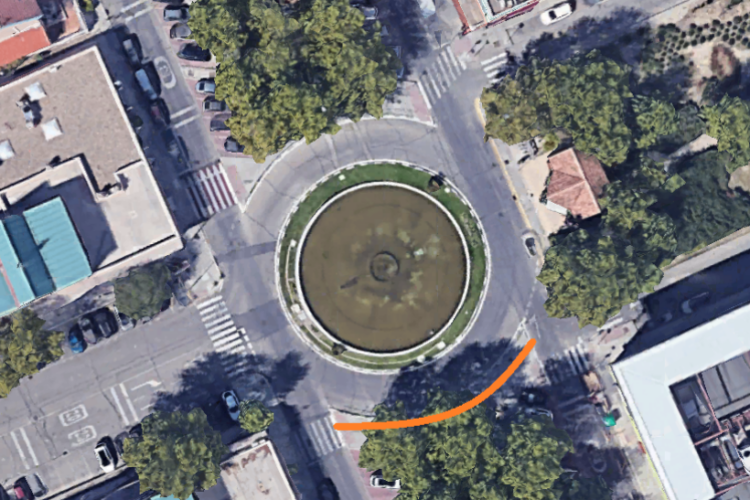 Obras de mejora de la accesibilidad en glorieta de la avenida del Levante