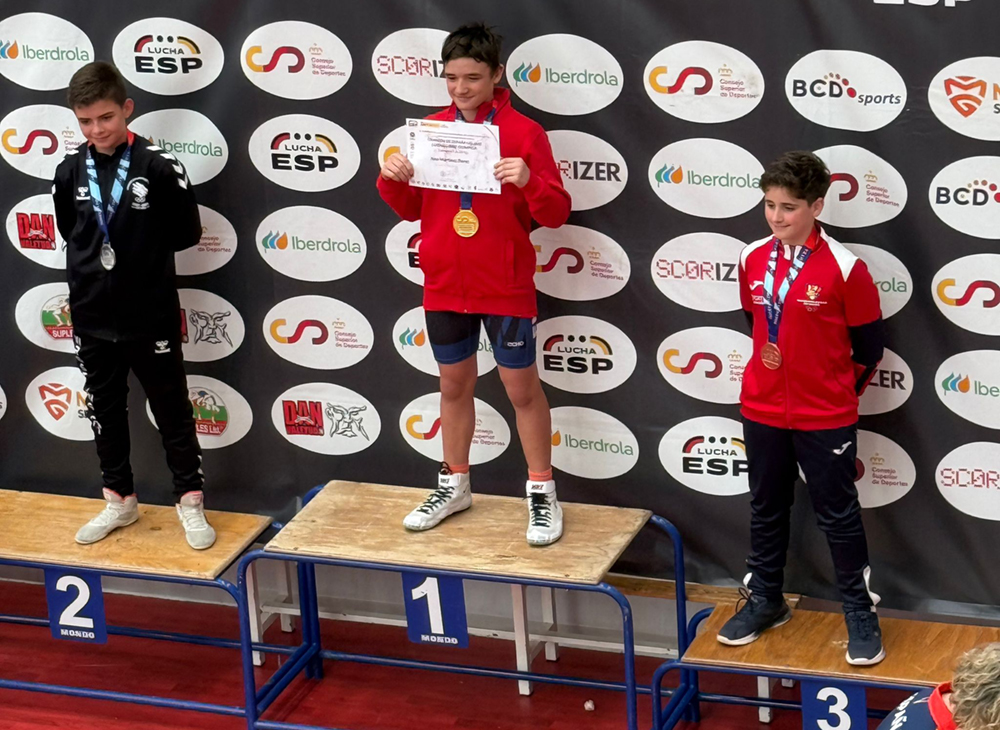 José Martínez Pérez, campeón de España de lucha olímpica sub 13