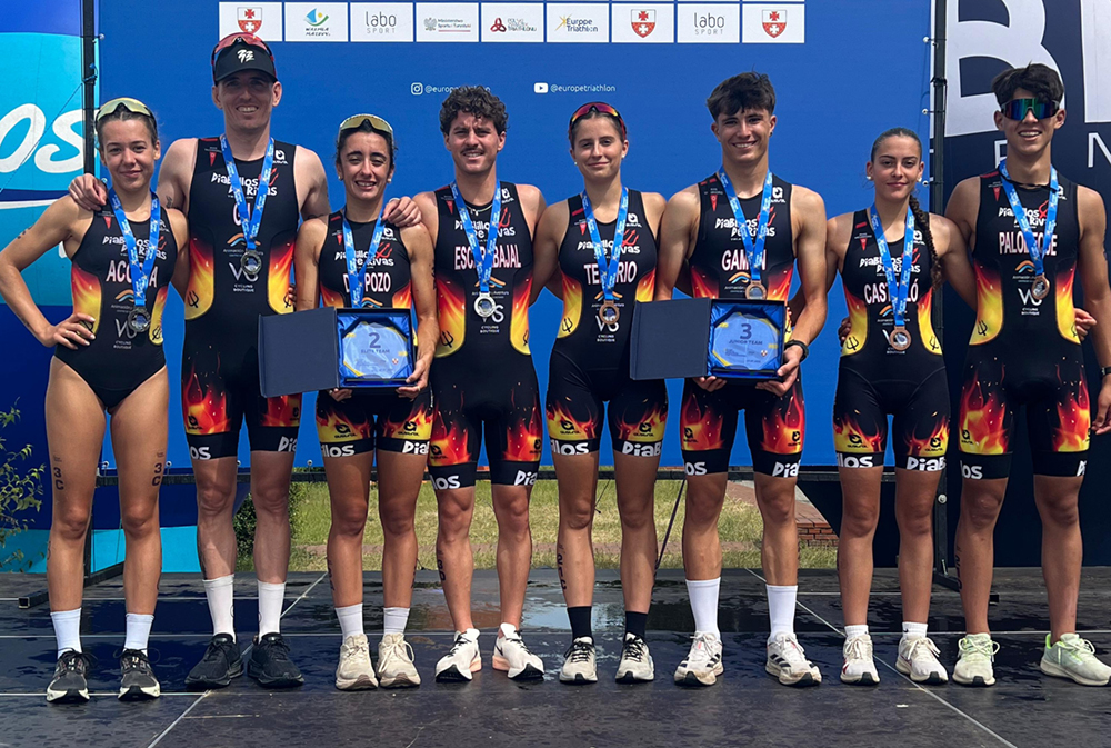 Diablillos de Rivas, la primera plata española en un Europeo de triatlón por relevos mixtos