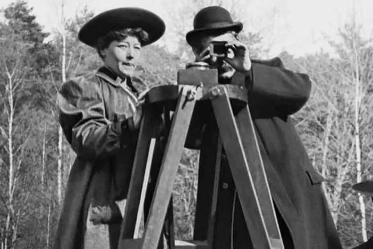 Alice Guy (1879-1968) en uno de sus rodajes. 