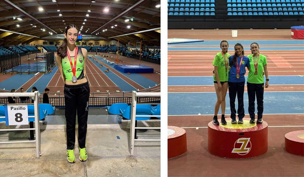 Daniela Jiménez y Luna Ros, platas en el Campeonato de Madrid de atletismo sub 18