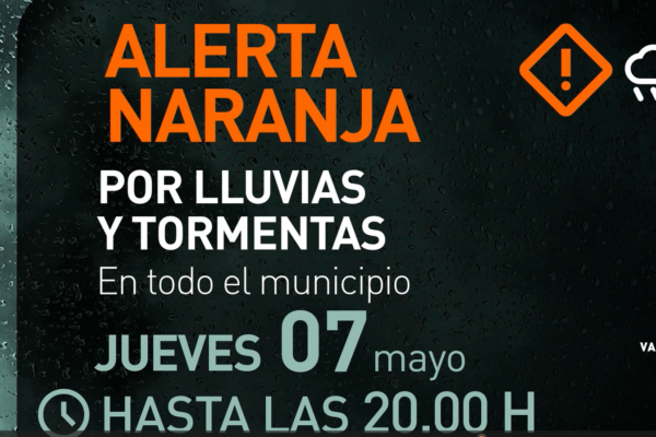 La AEMET eleva a naranja la alerta por fuertes lluvias y tormentas este jueves: activado el PLATERIVAS
