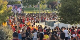 Miles de personas vivieron la final del Mundial en bares y restaurantes de Rivas y en la pantalla instalada en el centro comercial H2O